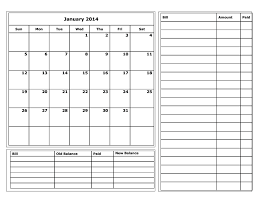 Free Printable Budget Calendar 2014 Budget Calendar Bill Calendar Budgeting