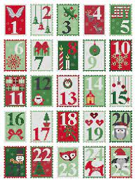 14 and 18 are the most common in kits. Advent Calendar Cross Stitch Pattern Cross Stitch Embroidery Cross Stitch Patterns Xmas Cross Stitch