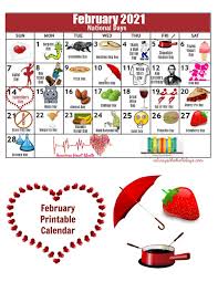 Everyday is a special day. February National Day Calendar 2021 Free Printable Calendars