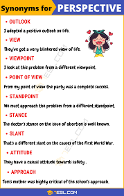 Another Word For Perspective 95 Synonyms For Perspective With Useful Examples 7esl Click any word from sentences to quickly get its definition.