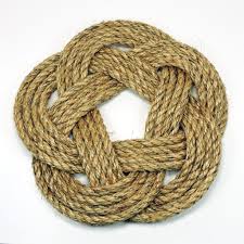 Nautical Sailor Knot Trivet Manila Rope Large Manila Rope Sailor Knots Nautical Kitchen