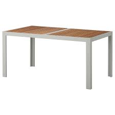 Sjalland Table Outdoor Light Brown Light Gray Length 61 1 4 Ikea Ikea Dining Table Ikea Dining Dining Furniture