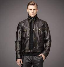 Olivers Mount Blouson Leather Jacket Belstaff Genuine Leather Jackets