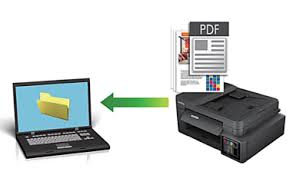 Kamu bisa melakukan print atau scan ke laptop atau pc dengan cara menyolokkan kabel usb yang ada di dalam perut printer. Save Scanned Data To A Folder As A Pdf File Brother