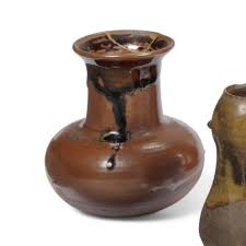 Three Seto Style Tea Containers Chaire And A Flower Vase Hanaire Flower Vases Vase Kintsugi