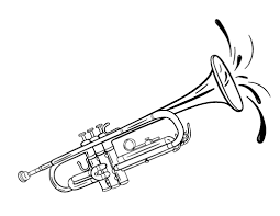 A trumpet is one of the brass instruments. Free Trumpet Coloring Page