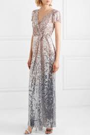 Jenny Packham Blondell Wrap Effect Ombre Sequined Tulle Gown Net A Porter Com Tulle Gown Beautiful Gowns Gown Inspiration