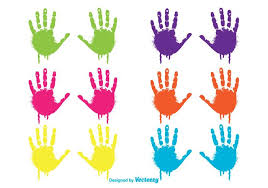 Set Di Impronte Di Mani Colorate Bambino Gocciolante Scarica Immagini Vettoriali Gratis Grafica Vettoriale E Disegno Modelli