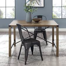 4.6 out of 5 stars. Walker Edison Furniture Company 48 In Rustic Oak Industrial Farmhouse Dining Table Hdw48mwro The Home Depot