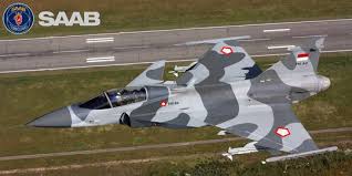 The saab jas 39 gripen is a mach 2 single engine light multirole fighter. Saab Buat Desain Jet Tempur Gripen Dengan Logo Tni Au Merdeka Com