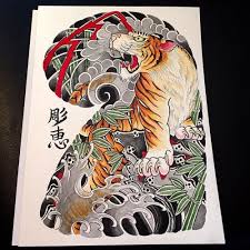 Tora Painting Tattooflash Tora Tiger Tigertattoo Japanesetattoo Painting Waterc Japanese Tattoo Traditional Japanese Tattoo Flash Japanese Tiger Tattoo