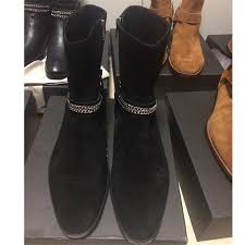 Use code george51 to save 15. Real Picture High Top Black Suede Buckle Strap Chain Boots Genuine Leather Chelsea Boots Men Plus Size 37 46 Aliexpress