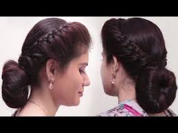 2 Minute Easy Braided Bun Hairstyle For Diwali Kareena Kapoor Easy Updo Indian Hairstyles Hairs Bun Hairstyles For Long Hair Bun Hairstyles Easy Hairstyles