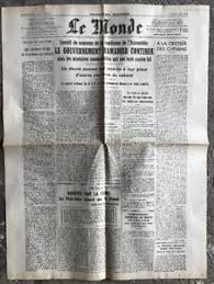 L'économie occidentale prouve, par ses dérapages même, qu'elle avance. N62 Die Eine Des Journal Le Monde 6 Mai 1947 Ebay