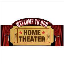 You will find everything you need here to start, build, or complete your home theater experience! Welcome Home Theater Wall Decal At Retro Planet