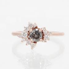 Orion Ring With Celestial Diamond In 10k Rose Gold Ready To Size And Midwinter Co Gem Engagement Rings Non Diamond Engagement Rings Engagement Rings