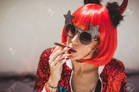 The red devil rx 6700 xt shares the same cool and relentless appearance as the red devil rx 6900 xt. Beautiful Girl Devil Sitting On White Background And Smoke Cigar Stock Photo Picture And Royalty Free Image Image 88548961