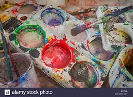 discarded left behind dirty paint