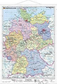 Gegen unübersichtliche karten hilft die topologie, sie ordnet deutschland im quadrat. Politische Deutschlandkarte Mit Holzleisten 120 X 160cm
