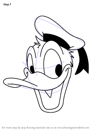 Step By Step How To Draw Donald Duck Face From Mickey Mouse Clubhouse Drawingtutorials101 Mickey Mouse Drawings Mickey Mouse Drawing Easy Donald Duck Drawing