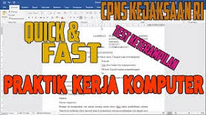 Kini cara pendaftaran cpns kejaksaan agung telah dibuka. Cara Cepat Test Praktik Kerja Komputer Soal Skb Cpns Kejaksaan Ri Youtube