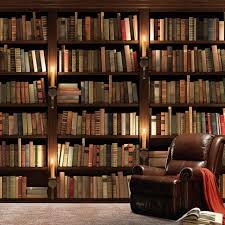30 Inspirations Living Room Books In 2020 Custom Photo Wallpaper Retro Sofa Retro Bookcases