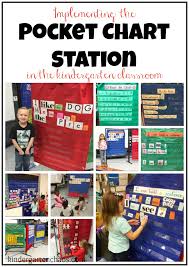 the pocket chart station in the kindergarten classroom