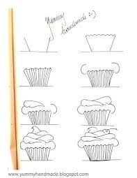 Blogger Cupcake Drawing Art Worksheets Drawings