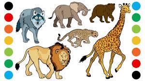 Free coloring pages / plants & animals / animals; Wild Animals With Sounds Part1 Coloring Pages For Kids Digital Coloring Youtube