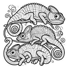 chameleon coloring page