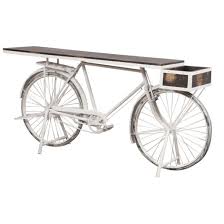 Cool Industrial Urban Bicycle Table Console Restaurants Bar Eating Bistro Furniture Outdoor Patio Furniture Sets Patio Furnishings