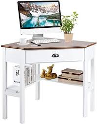 Best Seller Tangkula Corner Desk Corner Computer Desk Wood Compact Home Office Desk Laptop Pc Table Writing Study Table Workstation Storage Drawer Shelve In 2020 Home Office Furniture Home Office