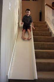 Full over twin bed with stairs, slide, and secret. Remodelaholic Diy Stair Slide Or How To Add A Slide To Your Stairs
