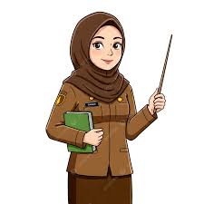 Gambar Ilustrasi Guru Perempuan Berhijab Dan Beruniform Coklat, Cikgu, Guru  Bahasa Indonesia, Pendidikan PNG dan Clipart untuk Muat turun Percuma
