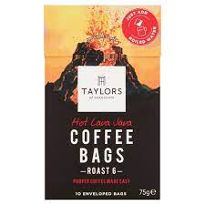 Taylors 10 Hot Lava Java Coffee Bags 75g Tesco Groceries