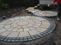 Stone Circle Paving Google Search Patio Garden Design Circle Patio Circular Patio