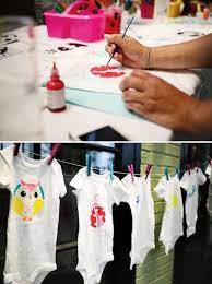 Maybe you would like to learn more about one of these? Baby Shower Crafts Decorate Onesies For Mom To Be