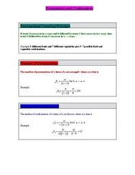 Math Poster Permutations And Combinations One Colorful Poster About Fundamental Counting Principle The Number Math Poster Permutations And Combinations Math