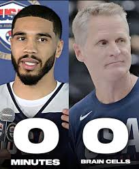 Tatum saying have a good evening to Mr Steve Kerr tonight 🫡