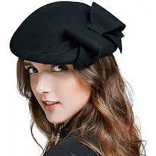 Women S Wool French Bowknot Beret Hat Autumn Winter Vintage Warm Beanie Cap Black C718i6kag2x Women Hats Fashion Beret Hat Hats For Women