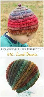 Baby Kids Beanie Hat Free Knitting Patterns Beanie Knitting Patterns Free Baby Hat Knitting Pattern Kids Knitting Patterns