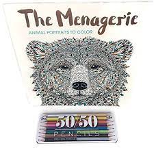 Download Adult Therapeutic Coloring Book The Menagerie Animal Portraits To Color Bundle 2 Items With Colored Pencils In Tin Case Claire Scully Richard Merritt Jack Clucas 0795294834829 Amazon Com Books