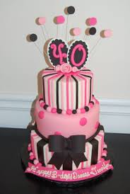40th Birthday Cake For Her 40th Birthday Cake Pink And Black Over The Hill 40th Birthday Cakes 20 Birthday Cake 40th Birthday Cake For Women
