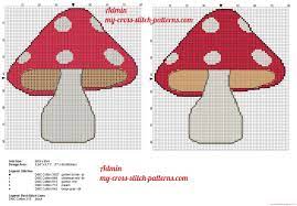 Free mushroom cross stitch patterns. Big Size Poisonous Red Mushroom Cross Stitch Pattern Free Cross Stitch Patterns Simple Unique Alphabets Baby