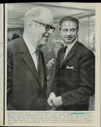 1968 Press Photo Tage Erlander and Sten Andersson celebrate victory in  Sweden.