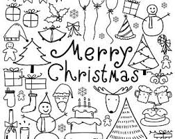 Hand Drawn Doodle Love Clipart Wedding Love Doodle Clip Art Etsy Christmas Doodles Easy Christmas Drawings Bullet Journal Christmas