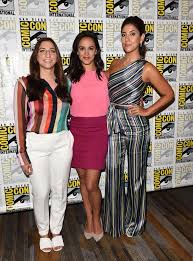 I want to thank you for the hours. Melissa Fumero Stephanie Beatriz And Chelsea Peretti Brooklyn Nine Nine Press Line At 2018 Sdcc Celebmafia