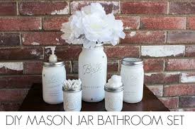The perfect accessories for master bath, guest bath or kids bath. Diy Mason Jar Bathroom Set Consumer Queen