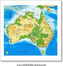 Maybe you would like to learn more about one of these? Australia Physical Map Art Print Barewalls Posters Prints Bwc36455686