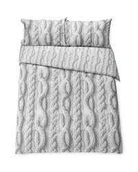 A waffle quilt cover set is a classic bedroom look that never goes out of style. Grey Knit Double Duvet Set Aldi Uk